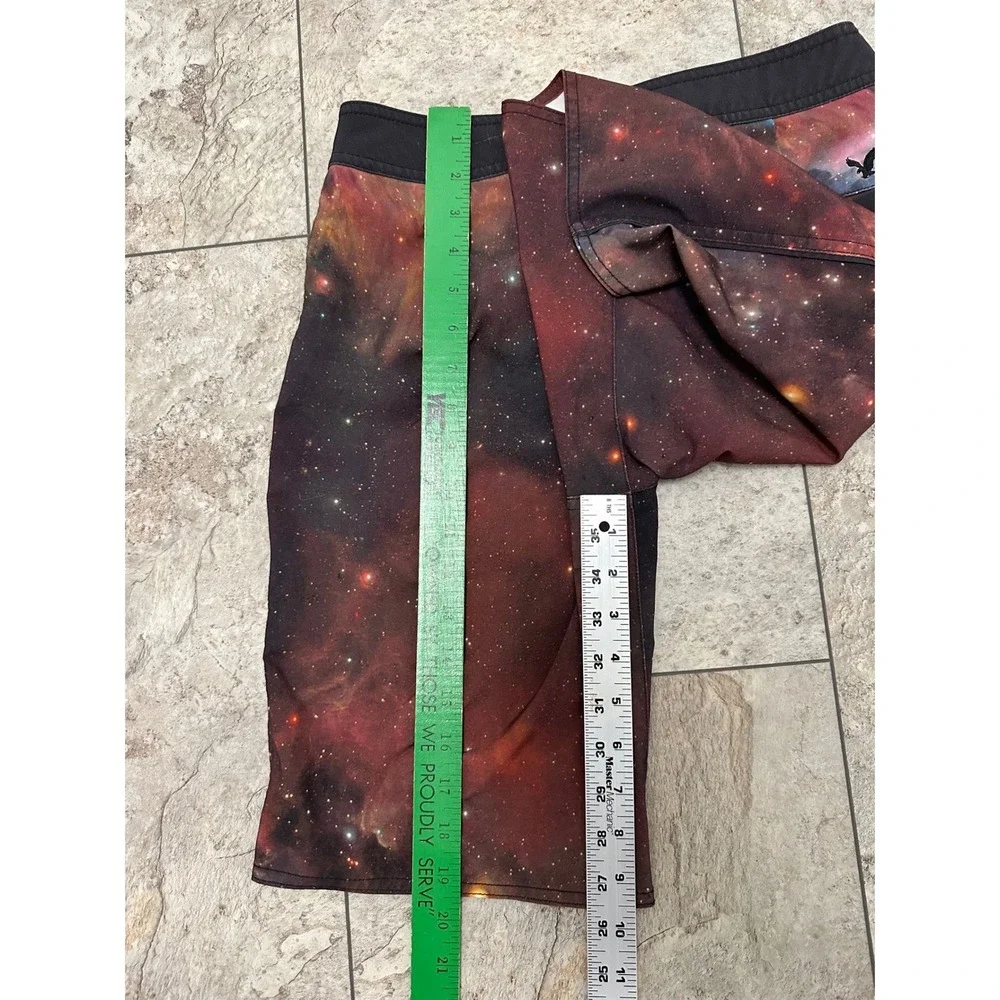 American Eagle Outfitters Galaxy Outerspace Swim Board Shorts Flaws XS
